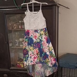 Amy ByerFloral Dress With Sequin Top